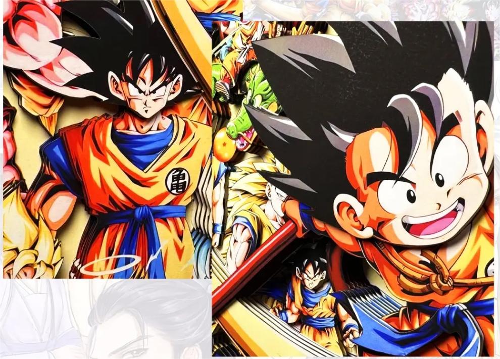 Seven Dragon Ball Sun Wukong Form Collection 3D Decorative Painting - Animehouse