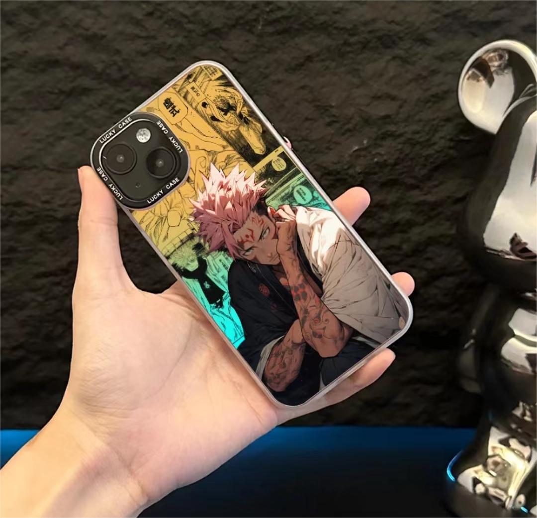 Spell back battle Nuo gradually changing color laser dazzling mobile phone protective case - Animehouse