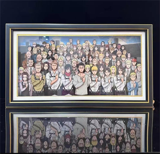 Attack Giant survey Corps freedom wing group photo animation HD 3D decorative painting