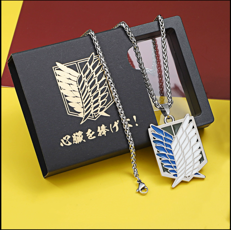 Attack on Titan commemorative gift (badge necklace, badge keychain, gift box set 11 pieces) holiday gift - Animehouse