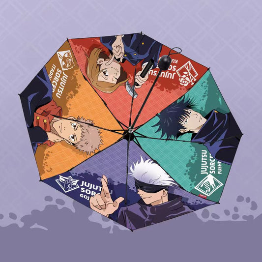 Jujutsu Kaisen anime around five Enlightenment umbrellas for shade and rain