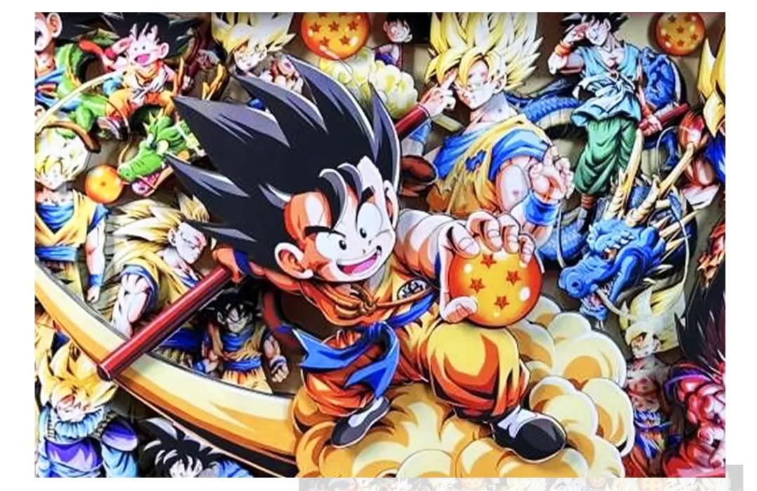 Seven Dragon Ball Sun Wukong Form Collection 3D Decorative Painting - Animehouse