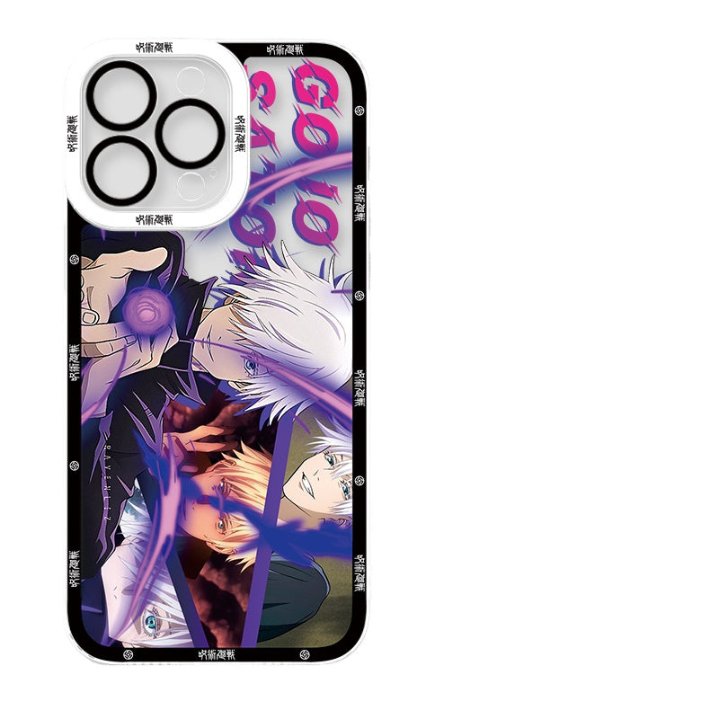 Jujutsu Kaisen Transparent Shockproof Phone Case for iPhone 16 Pro Max/14 Pro/13/12/11 | Featuring Gojo Satoru, Suguru Geto, Fushiguro Toji Anime Design