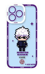 Jujutsu Kaisen Transparent Shockproof Phone Case for iPhone 16 Pro Max/14 Pro/13/12/11 | Featuring Gojo Satoru, Suguru Geto, Fushiguro Toji Anime Design