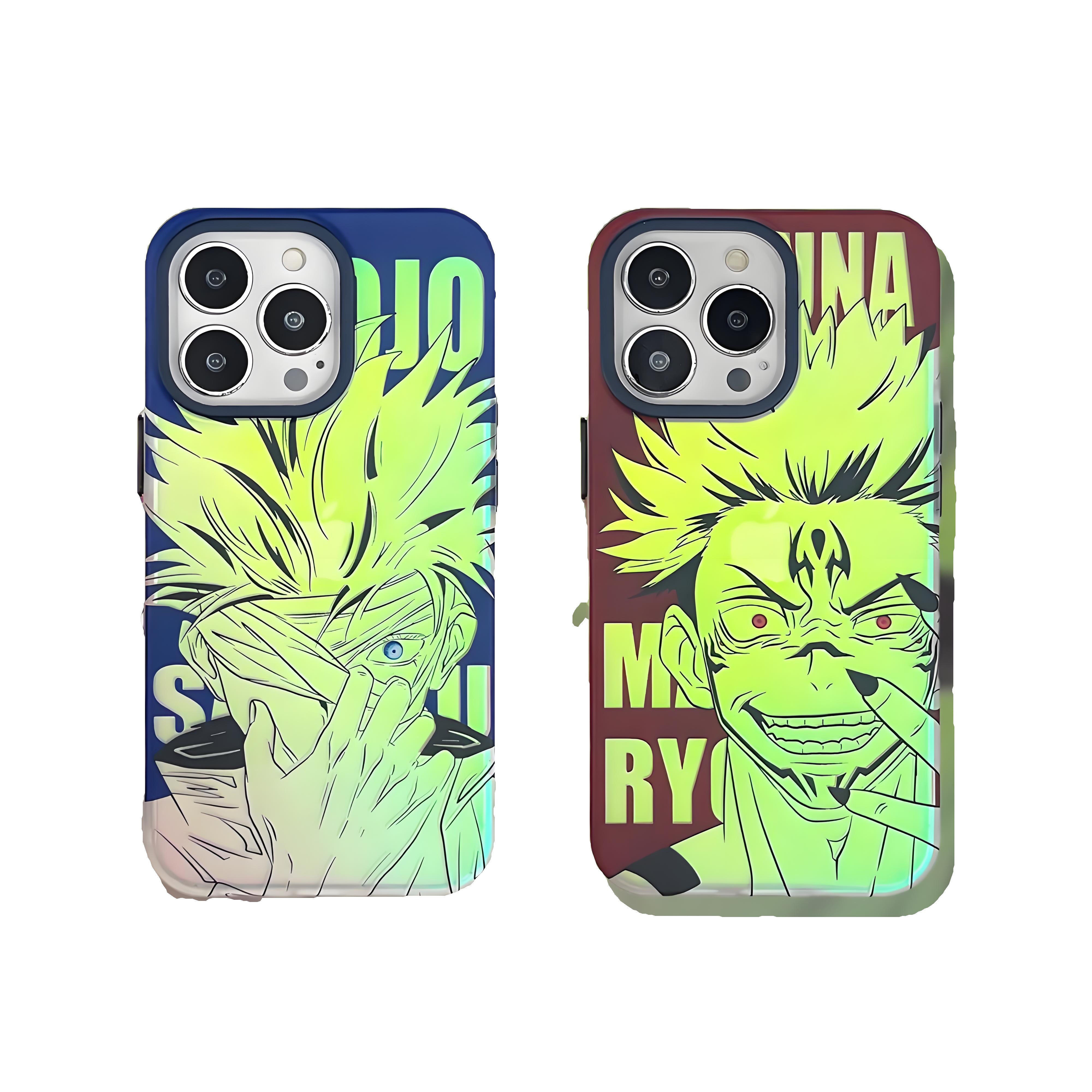 Jujutsu Kaisen GOJO and Sukuna Laser plating Phone Case for - Animehouse