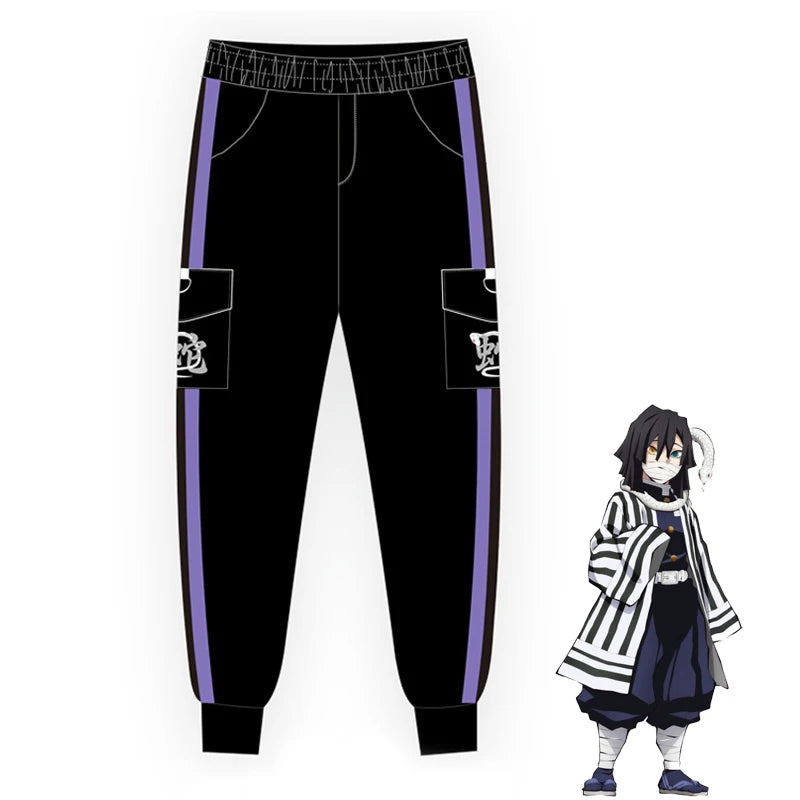 Anime Demon Slayer Joggers Pants Kimetsu No Yaiba Zenitsu Tanjirou Kamado Nezuko Cosplay Women/Men Casual Sweatpants Trousers