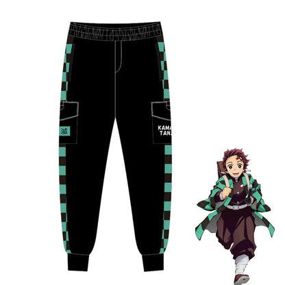 Anime Demon Slayer Joggers Pants Kimetsu No Yaiba Zenitsu Tanjirou Kamado Nezuko Cosplay Women/Men Casual Sweatpants Trousers