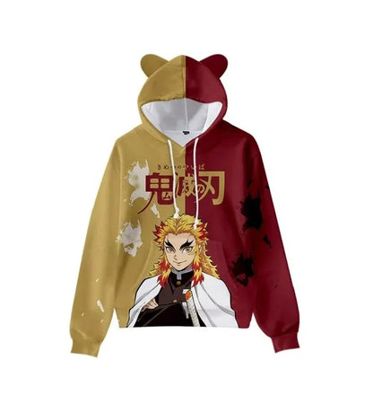 Anime Demon Slayer Men's Women's Hoodies 3D Print Plus Size Pullover Hooded Sweatshirts Streetwear Tops Clothing