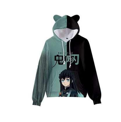 Anime Demon Slayer Men's Women's Hoodies 3D Print Plus Size Pullover Hooded Sweatshirts Streetwear Tops Clothing