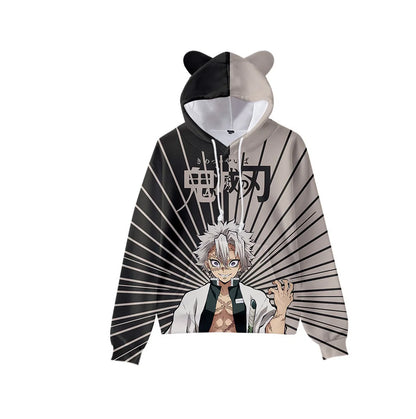 Anime Demon Slayer Men's Women's Hoodies 3D Print Plus Size Pullover Hooded Sweatshirts Streetwear Tops Clothing