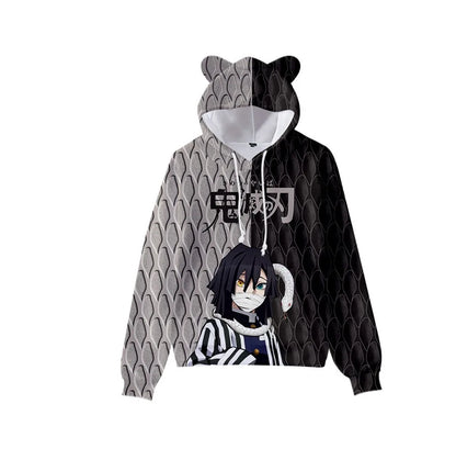 Anime Demon Slayer Men's Women's Hoodies 3D Print Plus Size Pullover Hooded Sweatshirts Streetwear Tops Clothing