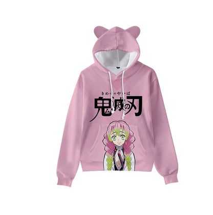 Anime Demon Slayer Men's Women's Hoodies 3D Print Plus Size Pullover Hooded Sweatshirts Streetwear Tops Clothing