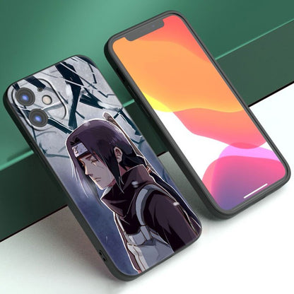 Anime Itachi Uchiha Phone Case For Apple iPhone 14 13 12 Mini 11 Pro XR X XS MAX 6S 7 8 Plus SE 2020 2022 5S Black Cover