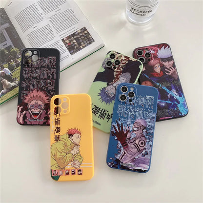 Anime Japan Jujutsu Kaisen Yuji Itadori Satoru Gojo Soft Phone Case For iPhone 14 13 12 11 Pro Max 8 7 Plus XR X XS Max Cover