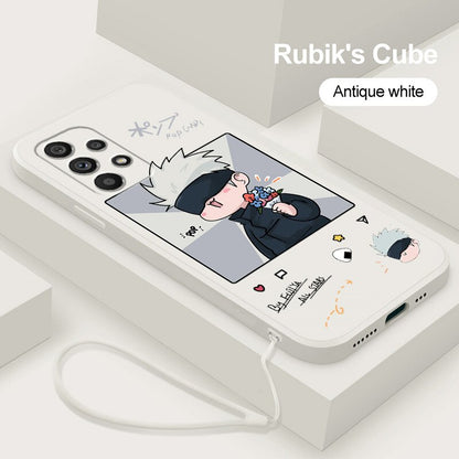 Anime Jujutsu Kaisen Japan Phone Case For Samsung A73 A53 A52 A33 A32 A23 A22 A71 A51 A21S A03S A50 A30 5G Liquid Rope Funda