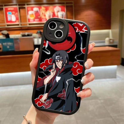 Anime Naruto Uchiha Itachi Phone Case For iPhone 14 Plus 13 12 11 Pro Max Mini X XS XR Soft Silicone Black Cover