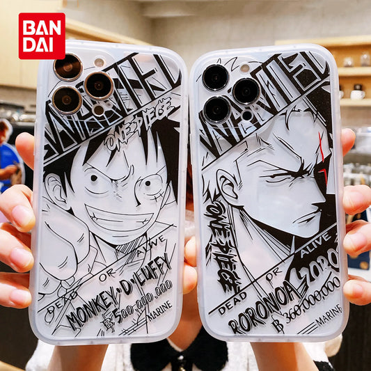 Anime One Piece Luffy Zoro Sanji ACE Phone Case IPhone 14 Pro 13 12 11 Max X XR XS MAX 8 Plus Silicone Cover Phonecase Man Gifts
