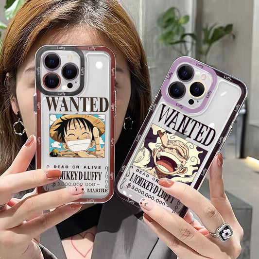 Anime Ones Pieces Luffies Letter Phone Case For iPhone 14 13 12 Mini 11 Pro Max X XR XS SE Plus Soft Silicone Transparent Cover