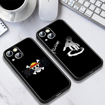 Anime Ones Pieces Monkey-D. Luffys Phone Case For Apple iPhone 14 13 12 11 mini XS XR X Pro Max 8 7 6S 6 Plus Black Soft Cover