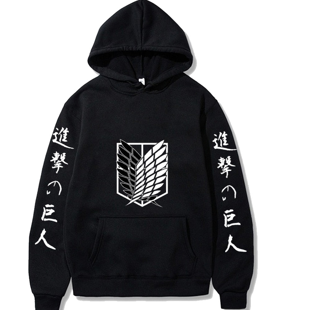 Anime print in black hoodie | Street Style Store | SSS