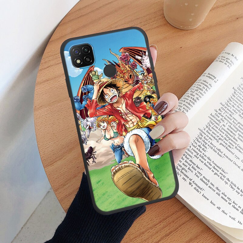 Black Case For Redmi 9C NFC 10A Phone Cover One Piece Luffy Zoro Chopper Anime Capa Soft Silicone Funda For Redmi9C 9CNFC Shell