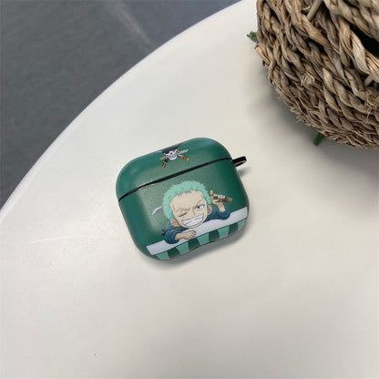 Cartoon Animation One Piece Zoro Luffy Bluetooth-compatible Earphone Set PC Hard case Earphone Case for AirPods 1 2 3 Pro Cover