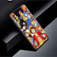 Case For Samsung Galaxy A52 A12 A32 A51 A21s A71 A13 A53 A22 A31 A72 A03 A02s A41 Black Phone Shell One- Piece - Animehouse