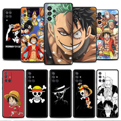 Case For Samsung Galaxy A52 A12 A32 A51 A21s A71 A13 A53 A22 A31 A72 A03 A02s A41 Black Phone Shell One- Piece - Animehouse