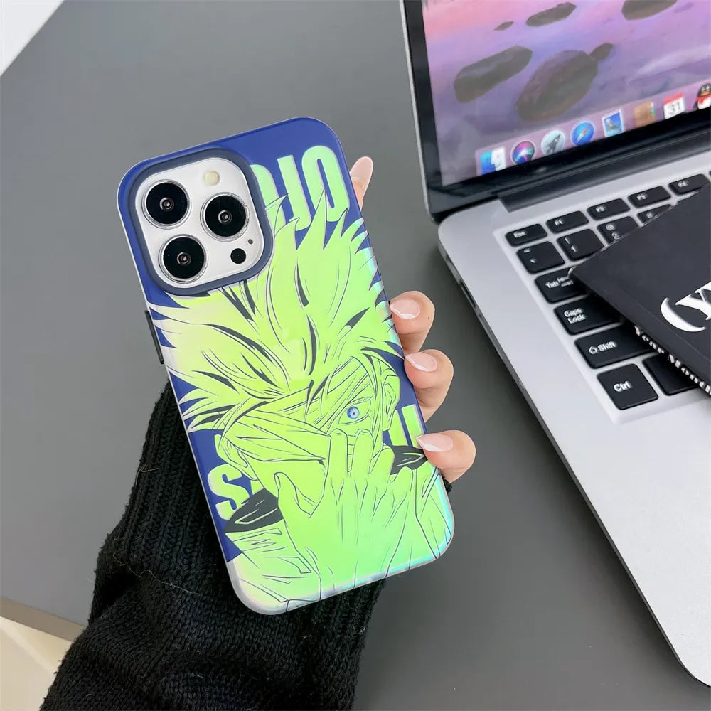 Jujutsu Kaisen GOJO and Sukuna Laser plating Phone Case for - Animehouse