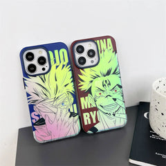 Jujutsu Kaisen GOJO and Sukuna Laser plating Phone Case for - Animehouse