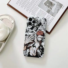 Jujutsu Kaisen anime style Gojo Satoru and Sukuna phone case - Animehouse