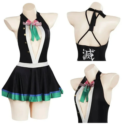 Demon Slayer Bikinis Woman Anime Kimetsu No Yaiba Kamado Tanjirou Nezuko Agatsuma Zenitsu Cosplay Swimsuit Bathing Gift