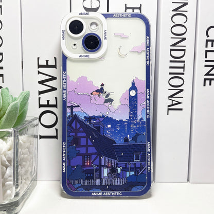HD Printing Cute Japanese Anime Aesthetic Phone Case For iPhone 14 13 12 11 Pro Max Mini XS X XR SE 7 8 Plus Clear Soft Cover
