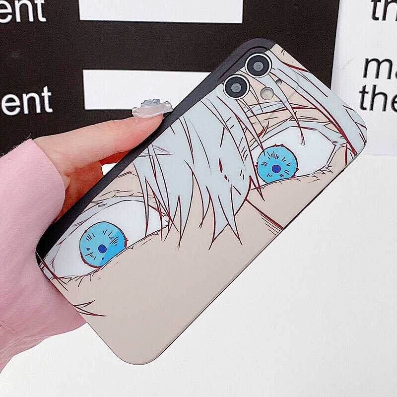 Anime Jujutsu Kaisen Phone Case for iPhone X XS XR 11 12 7 8 12PRO Gojo  Satoru Transparent phone Cases Mobile Accessories | Shopee Singapore
