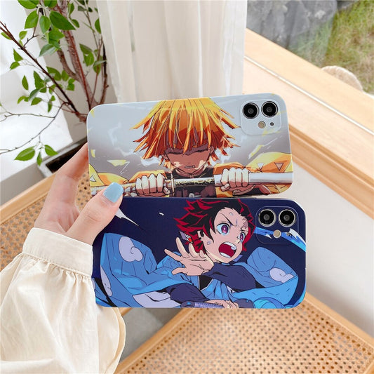 Japan Anime Demon Slayer Kamado Tanjirou Nezuko Phone Case for IPhone 14 13 12 11 Pro X Xs Max XR 7 8 Plus Soft Silicone Cover
