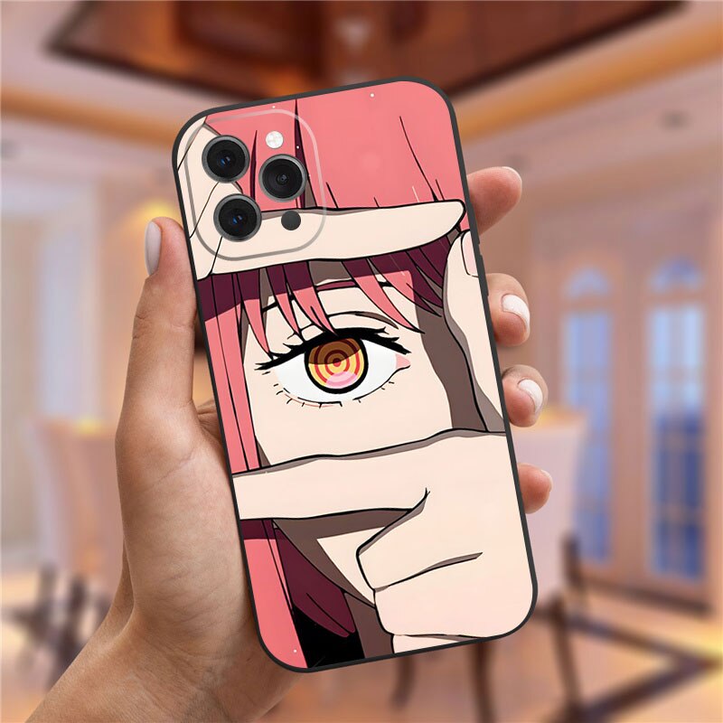 Japan Cartoon Anime Chainsaw Man Phone Case For iPhone 15 14 13 12 Pro Max  Soft TPU Cover Funda - Animehouse