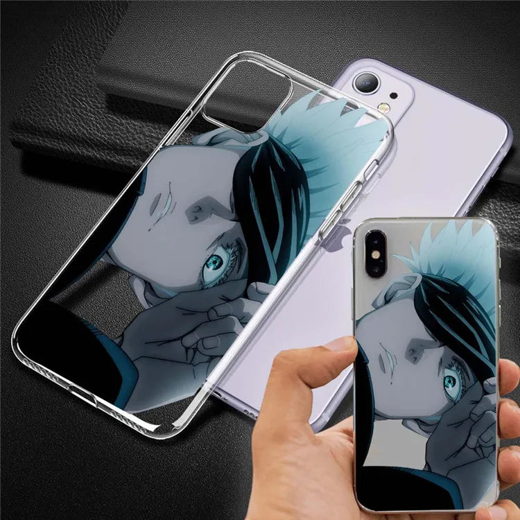 Japanese Anime Jujutsu Kaisen CellPhones Case for IPhone 14 11 12 13 X XR XS Pro MAX SE2020 6 6S 7 8 Plus Cartoon Cover Funda - Animehouse