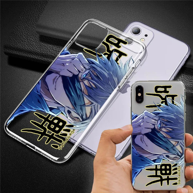 Japanese Anime Jujutsu Kaisen CellPhones Case for IPhone 14 11 12 13 X XR XS Pro MAX SE2020 6 6S 7 8 Plus Cartoon Cover Funda - Animehouse