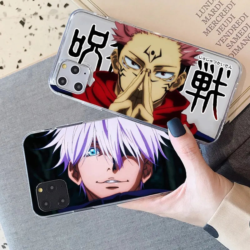 Japanese Anime Jujutsu Kaisen CellPhones Case for IPhone 14 11 12 13 X XR XS Pro MAX SE2020 6 6S 7 8 Plus Cartoon Cover Funda - Animehouse