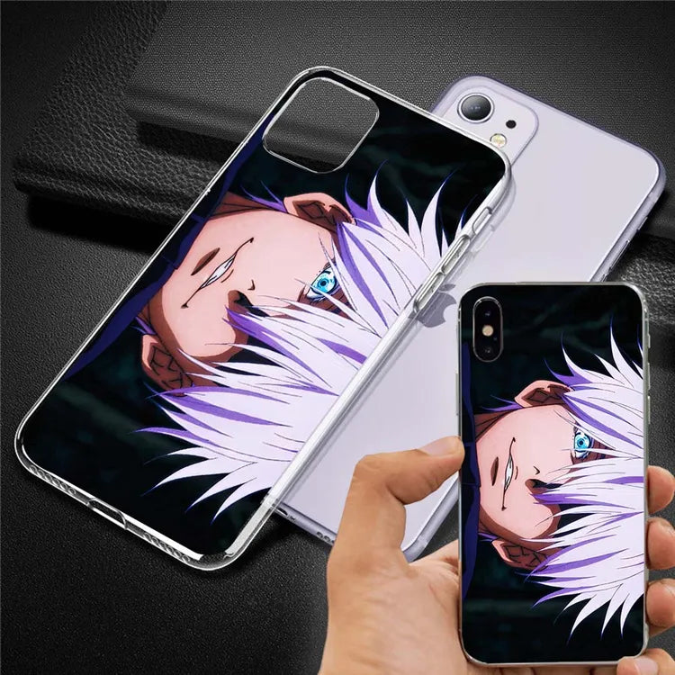 Japanese Anime Jujutsu Kaisen CellPhones Case for IPhone 14 11 12 13 X XR XS Pro MAX SE2020 6 6S 7 8 Plus Cartoon Cover Funda - Animehouse