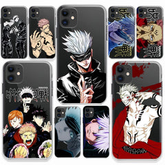 Japanese Anime Jujutsu Kaisen CellPhones Case for IPhone 14 11 12 13 X XR XS Pro MAX SE2020 6 6S 7 8 Plus Cartoon Cover Funda - Animehouse