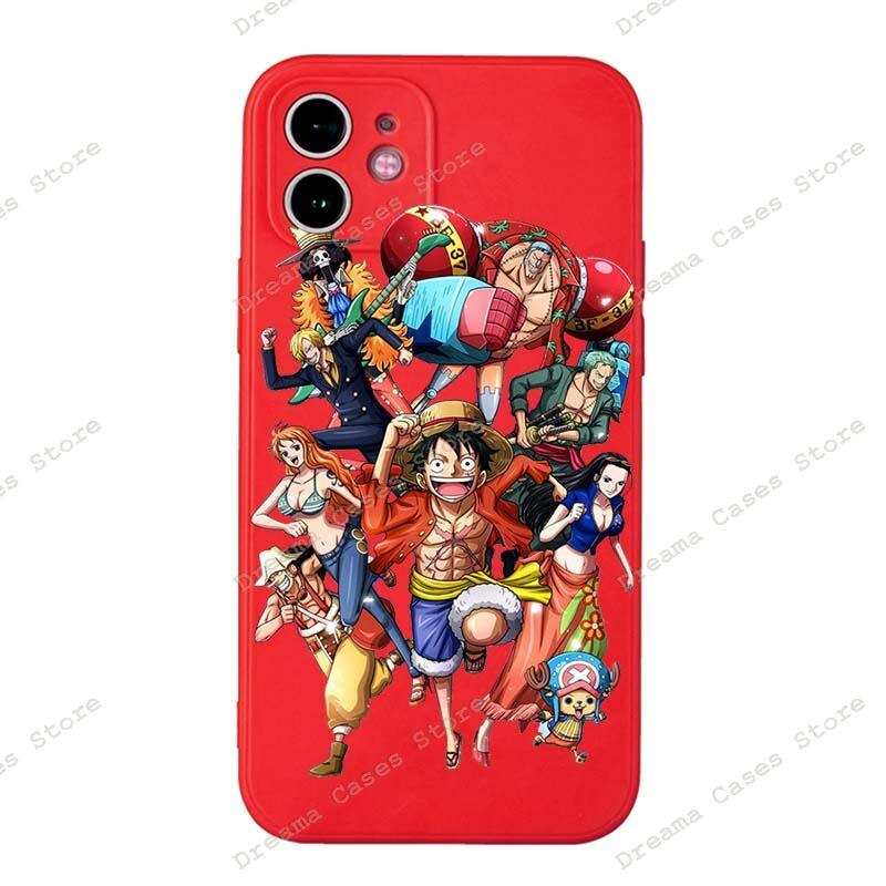 Japanese Classic Anime Phone Case for Iphone 11 12 13 14 15 11 Pro XS XR MAX 8 X SE XR One-Piece Candy Case - Animehouse