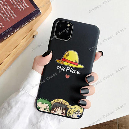Japanese Classic Anime Phone Case for Iphone 11 12 13 11 Pro XS XR MAX 8 X SE XR One-Piece Candy Case