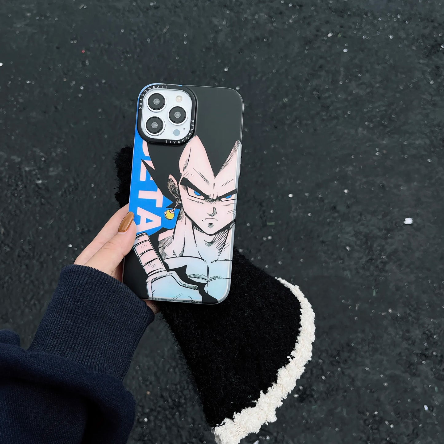 Luxury Anime Dragons Balls Gokus Laser Phone Case For iPhone 14 13 12 11 Pro Max iPhone 14Pro Couple Anti-drop Soft Cover Funda
