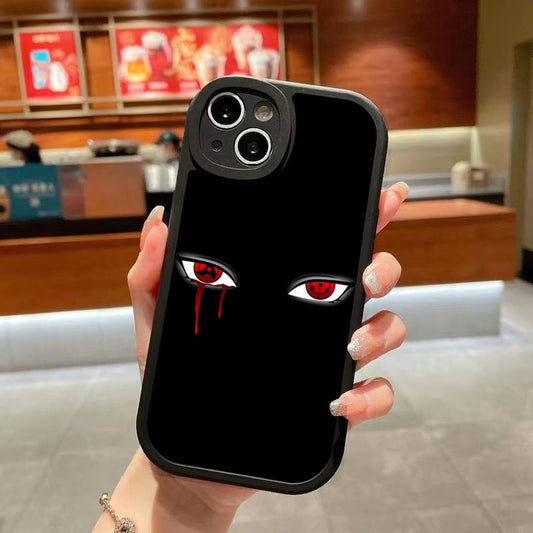 Naruto Itachi Uchiha Sasuke Kakashi Eyes Phone Case For iPhone 15 14 Plus 13 12 11 Pro Max Mini X XS XR Soft Silicone Black Cover