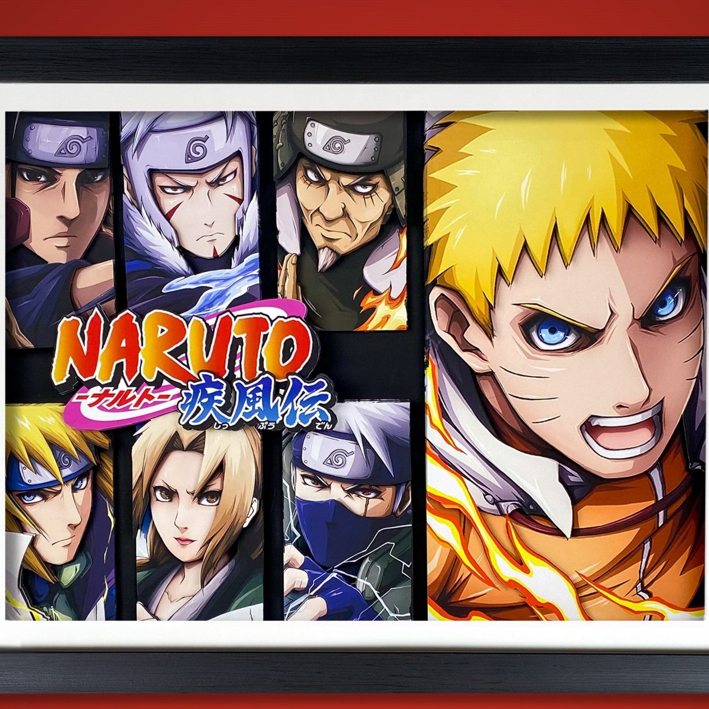 3D decorative painting of Naruto's head portrait around Naruto