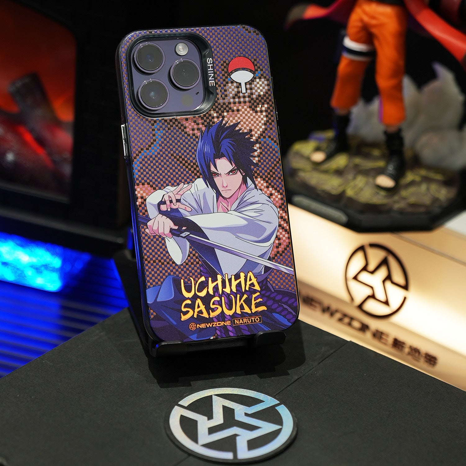 Laser Color-Changing Naruto Series Phone Case for iPhone 15/14/13 Pro Max - Personalized Shockproof Protective Cover