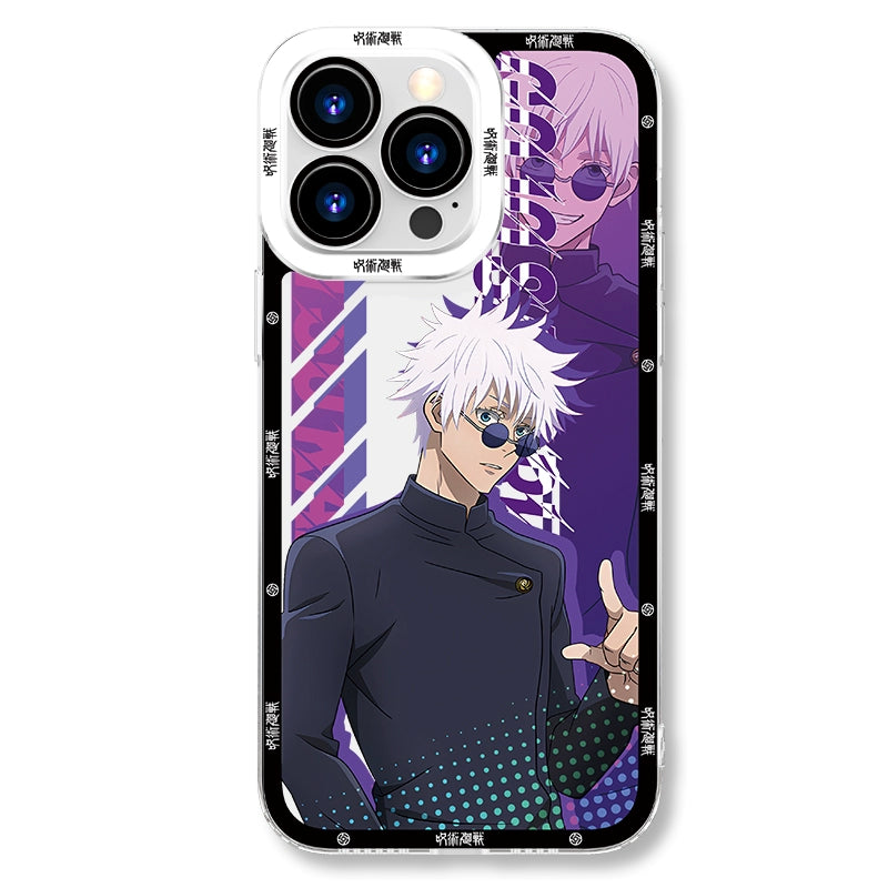 Jujutsu Kaisen Transparent Shockproof Phone Case for iPhone 16 Pro Max/14 Pro/13/12/11 | Featuring Gojo Satoru, Suguru Geto, Fushiguro Toji Anime Design