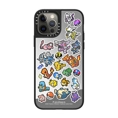 Pokémon Sticker Mirror Case for iPhone 14/13 Pro Max/12/11 | Cartoon Anime Design | Protective Shockproof Cover for Couples | Unisex Cute Style