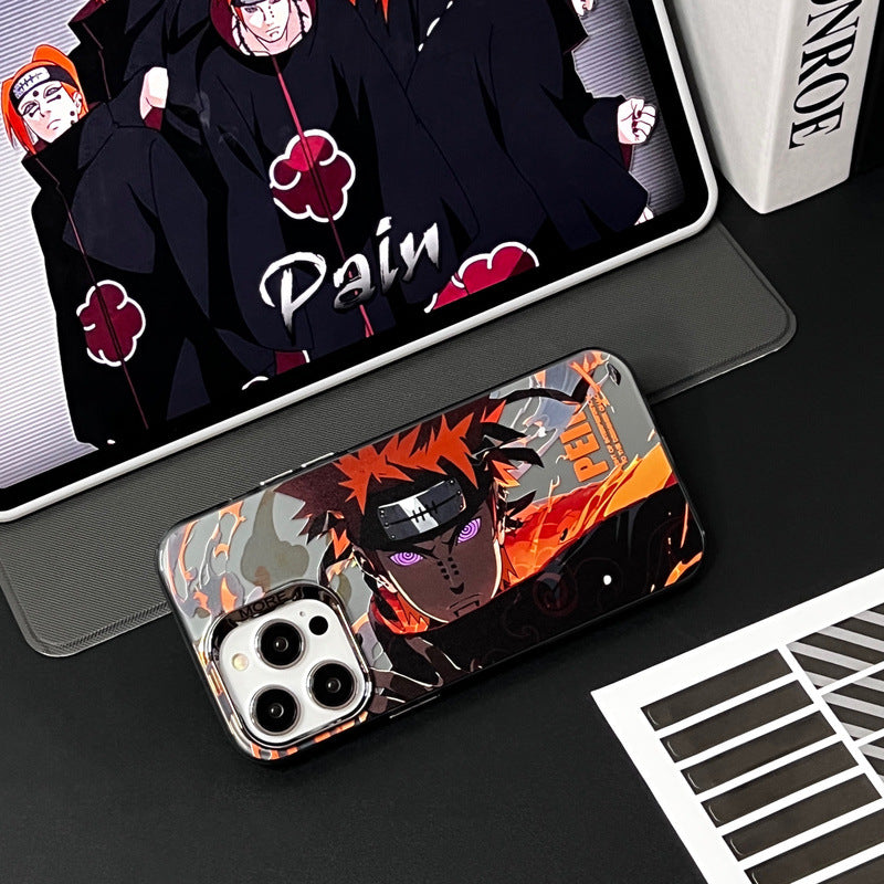 Naruto Pain & Jiraiya Phone Case for iPhone 15, 14 Pro, 13 Pro, 12 - Shockproof Anime Protective Cover for Apple Smartphones